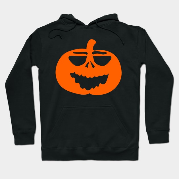 Halloween Funny Laughing Cartoon Pumpkin Face Hoodie by koolteas